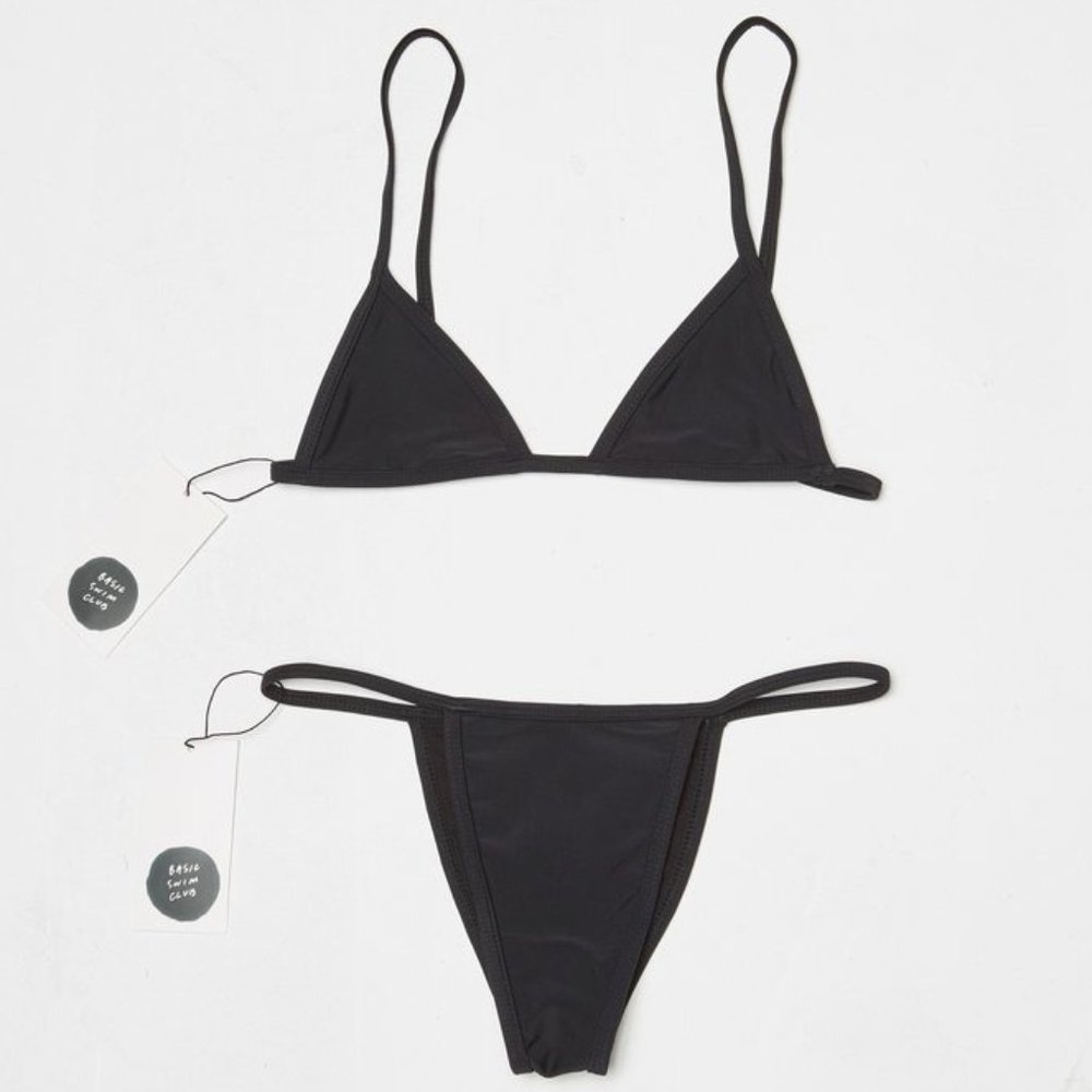 basic swim bikini, black